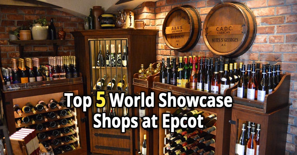 Shelves of wine bottles and barrels bring Epcot’s World Showcase shop to life in this Top 5 store pick for Disney fans.