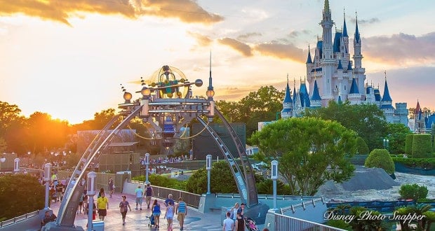 Cinderella's Castle at sunset