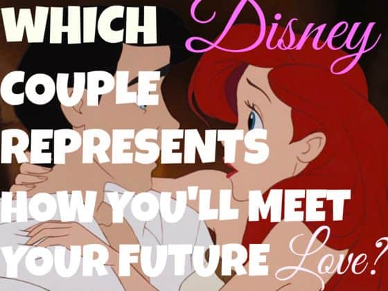 Ariel and Eric from The Little Mermaid with bold text: "Which Disney Parks couple is your perfect match? Take the quiz now!.