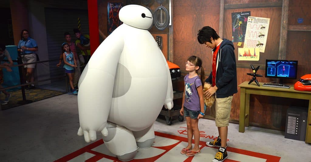 Baymax and Hiro meet and greet