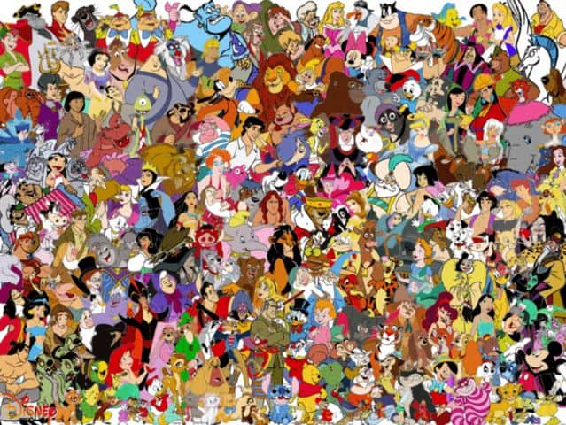 A vibrant display of Disney favorites, including beloved Princesses, welcoming fans at the heart of a magical Disney park.