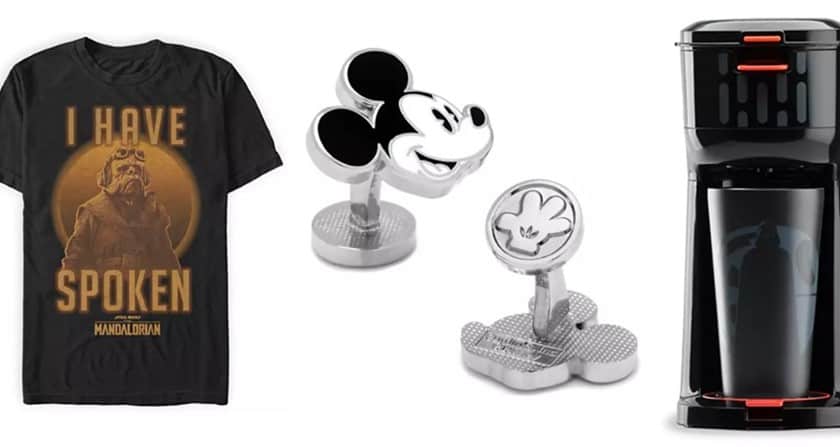 Celebrate Father’s Day with a Mandalorian tee, Mickey Mouse cufflinks, and a sleek coffee maker—only at shopDisney!.