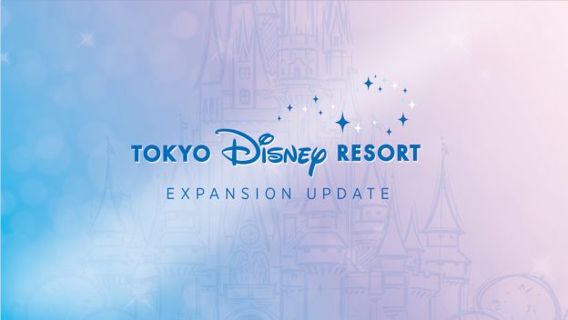 Tokyo Disneyland Expansion Update ✨ Pastel backdrop with castle silhouette beams as news of new attractions and Monday’s debut shines!.