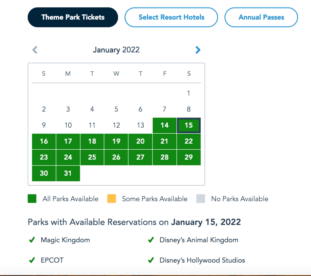 Theme Park Reservations