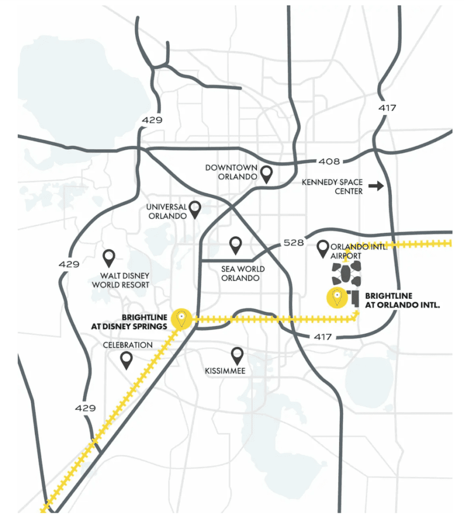 Brightline Orlando Rail Map