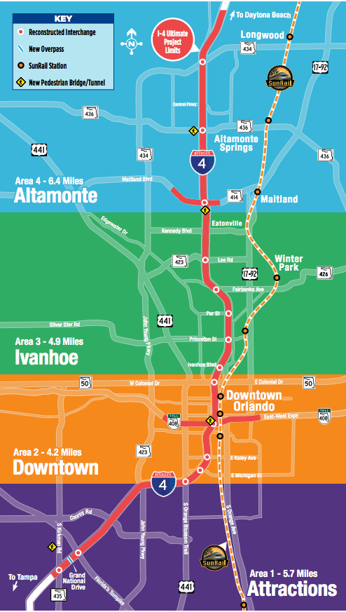 I-4 Ultimate Project Map
