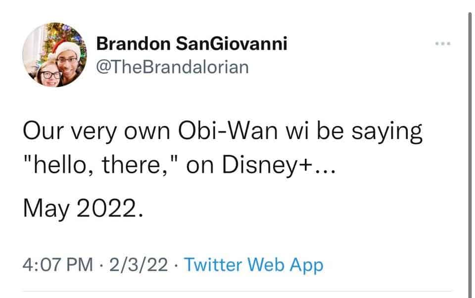 Obi-Wan Kenobi Tweet