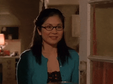 Lane Kim being a nervous daughter