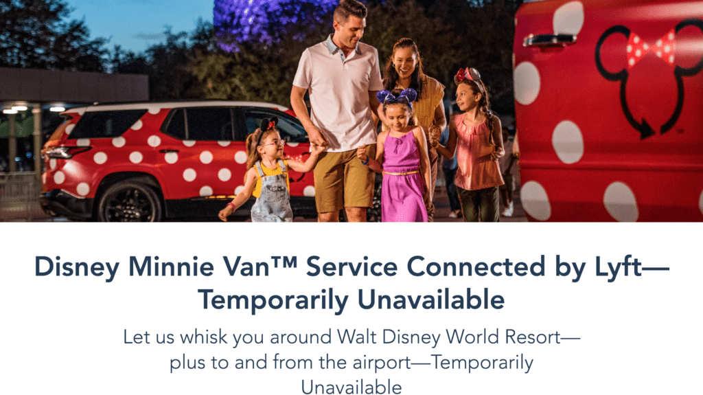 Disney Minnie Van Service