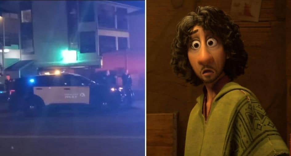 Cops playing Disney Music