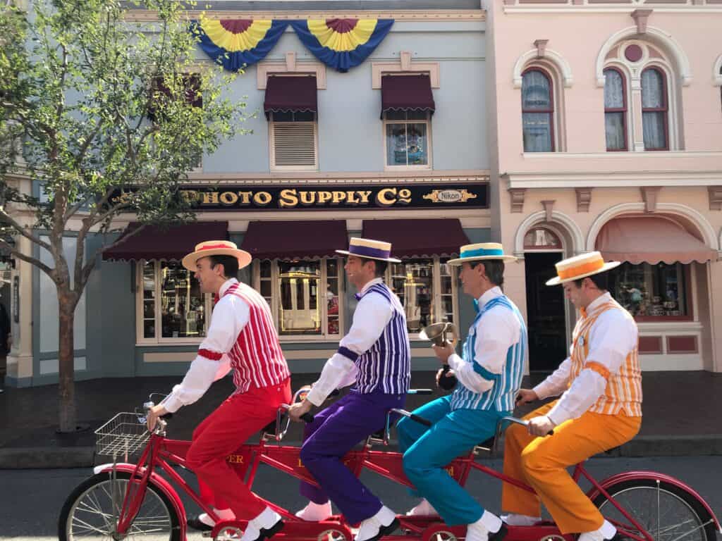 Dapper Dans on a bicycle built for four