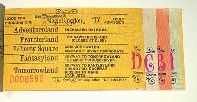 Magic Kingdom Ticket Book