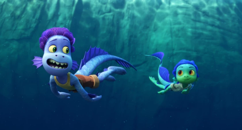 Luca and Alberto as Monsters swimming