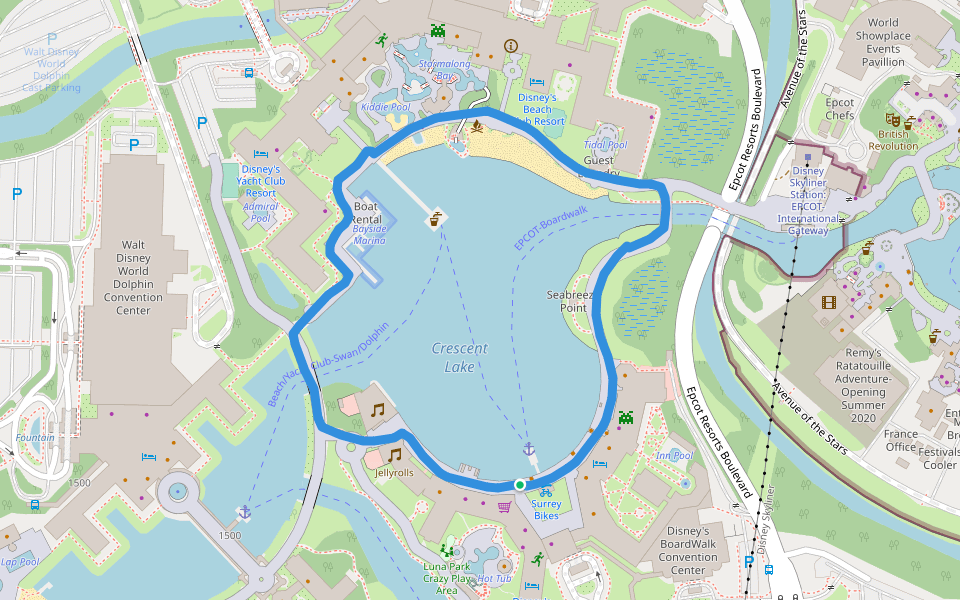 Map around Crescent Lake