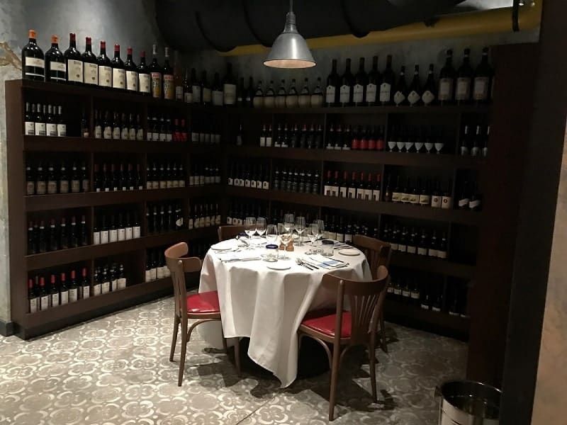 Private dining table at Enzo's