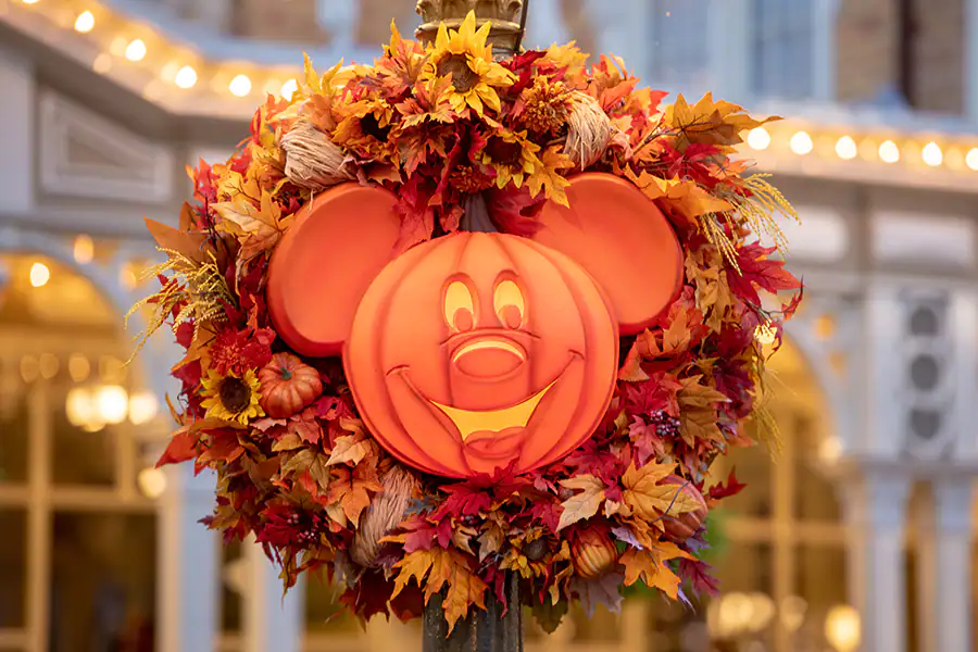 mickey wreath disney fall autumn decorations