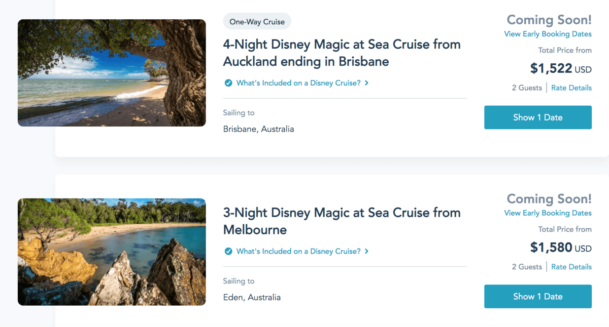 Disney Cruise Line Australia New Zealand