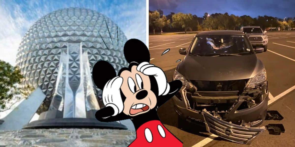 car damaged in epcot parking lot