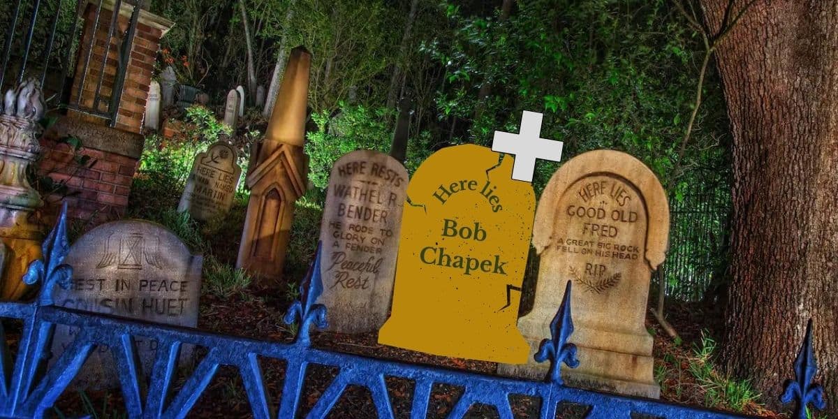 Bob Chapek Haunted Mansion Tombstone