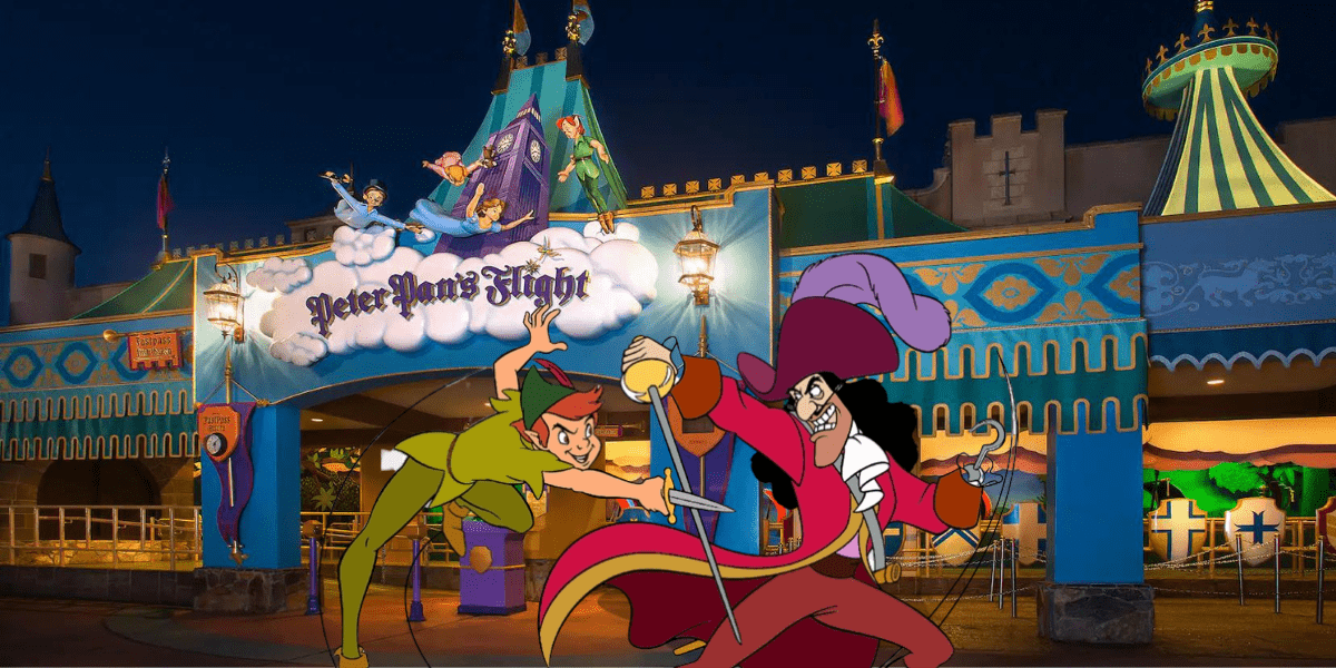 Peter Pan and Captain Hook Fighting