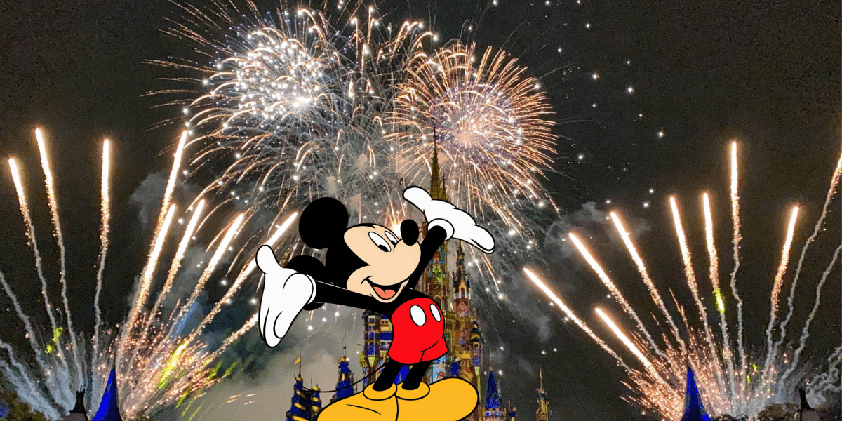 Mickey with Fireworks