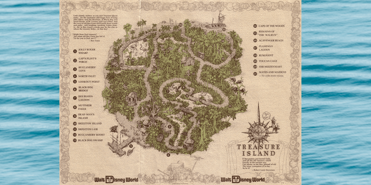 Original Map for Treasure Island