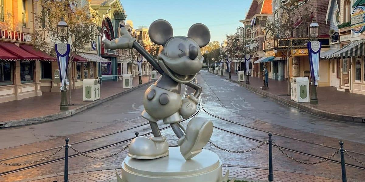 Disneyland Resort Disney100 Mickey Mouse Statue