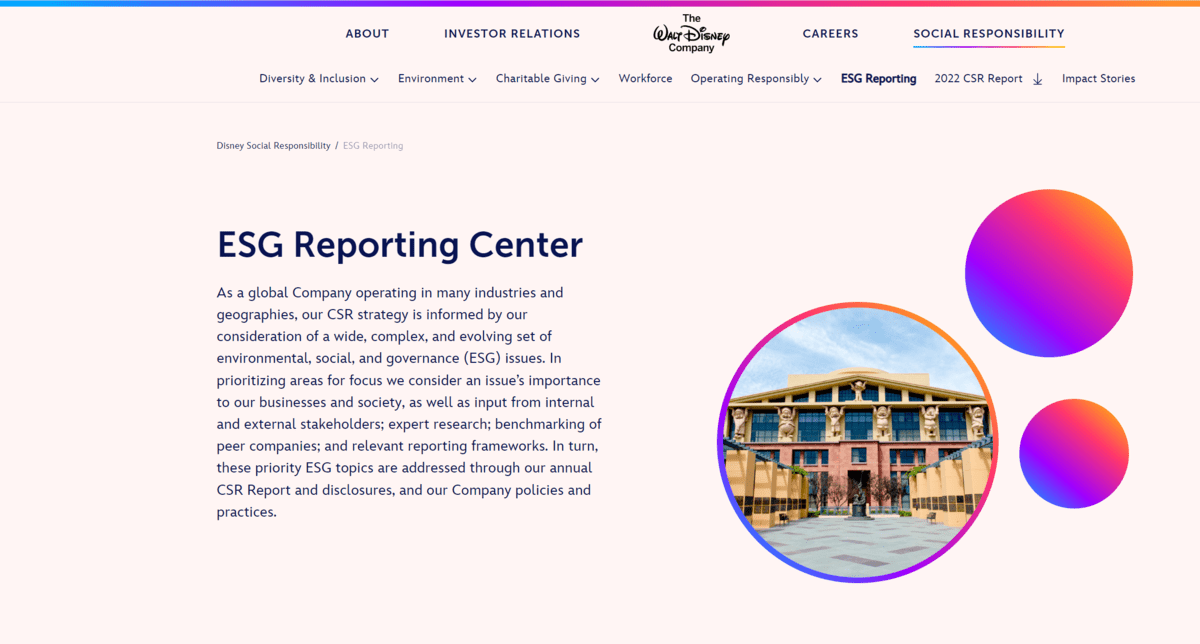 Disney ESG Reporting