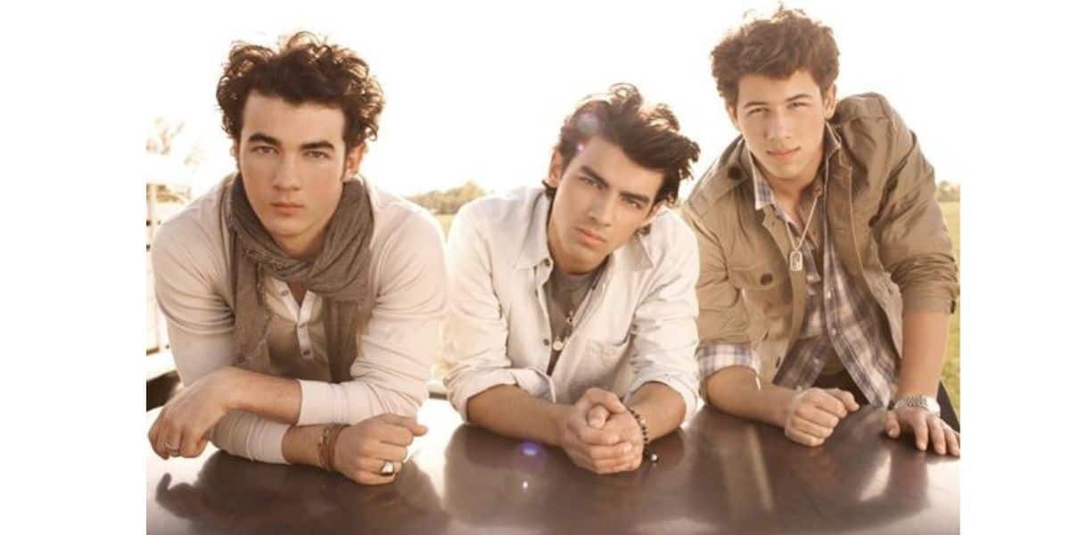 The Jonas Brothers' cover for their 2009 album, "Lines, Vines and Trying Times"