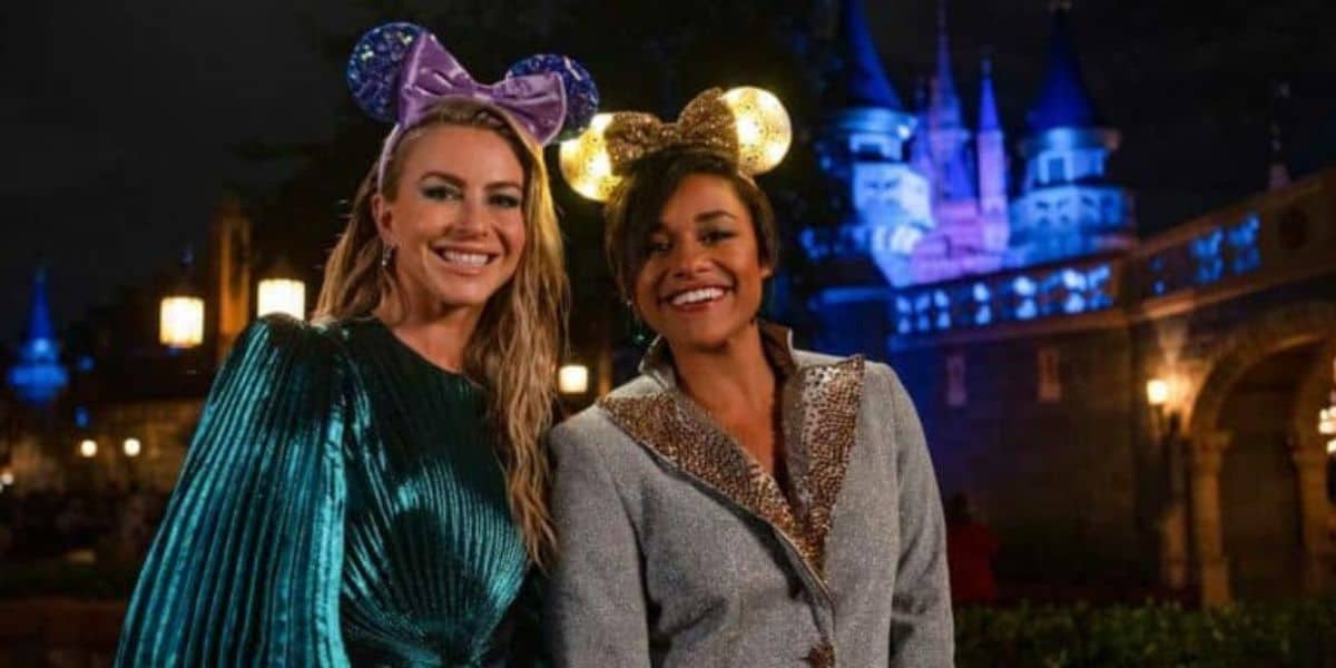julianne hough with ariana debose at disney world
