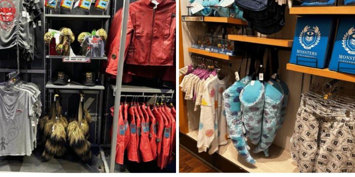 rocket and sulley furry tail costumes in disney store