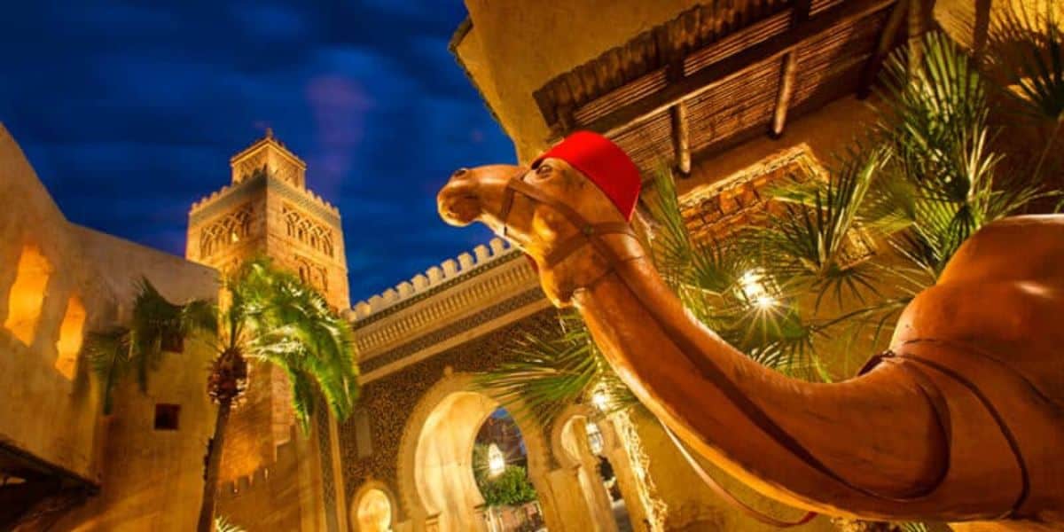 epcot morocco pavilion with camel