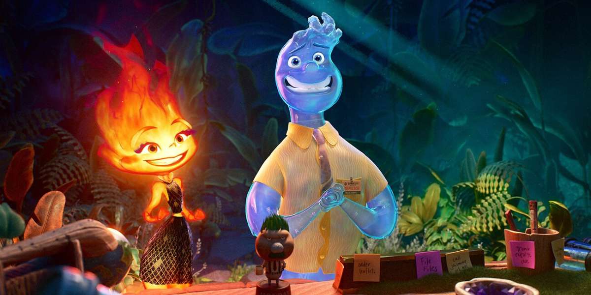 Ember and Wade in Elemental