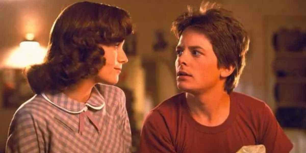 Lorraine Baines and Marty McFly in 'Back to the Future'