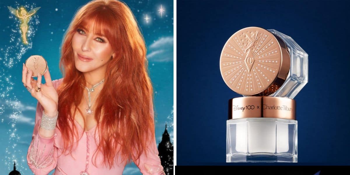 Charlotte Tilbury with TInker Bell, and the Charlotte Tilbury Beauty Magic Cream.