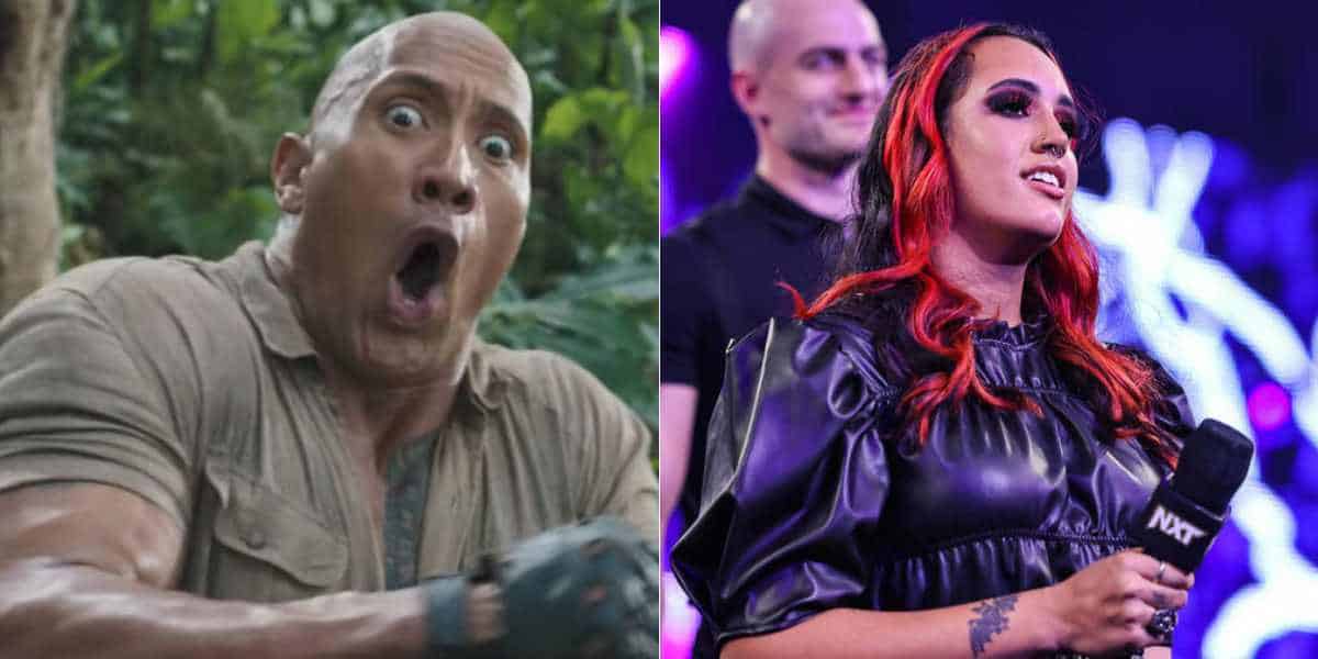 dwayne johnson daughter wwe