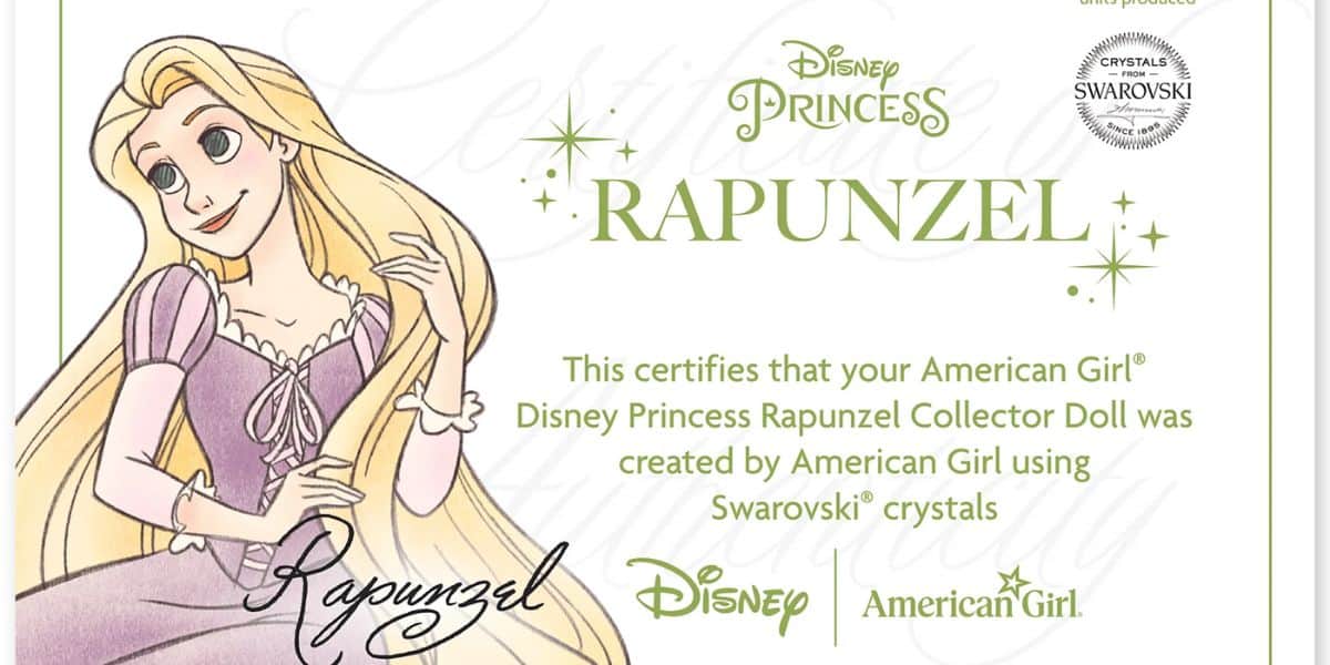 rapunzel signed certificate of authenticity