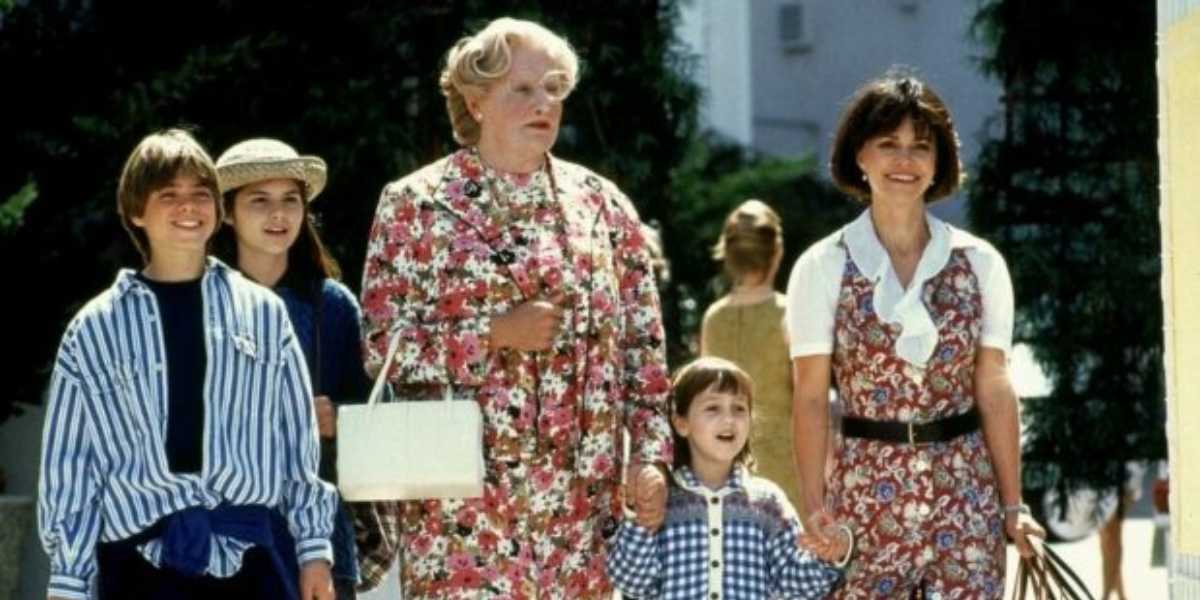 Mrs. Doubtfire with children
