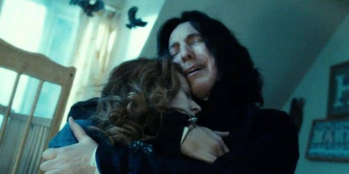 Alan Rickman crying in the movie