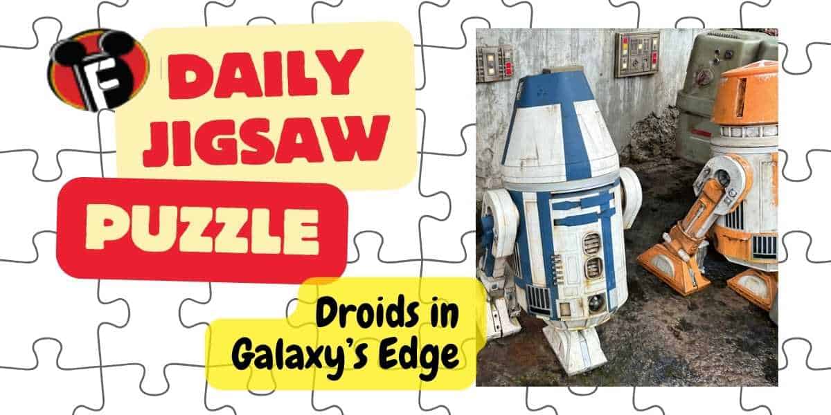 Disney Fanatic's Daily Jigsaw Puzzle Droids at Star Wars: Galaxy's Edge
