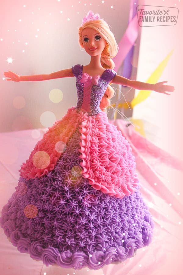 Pink and purple Princess Birthday Cake