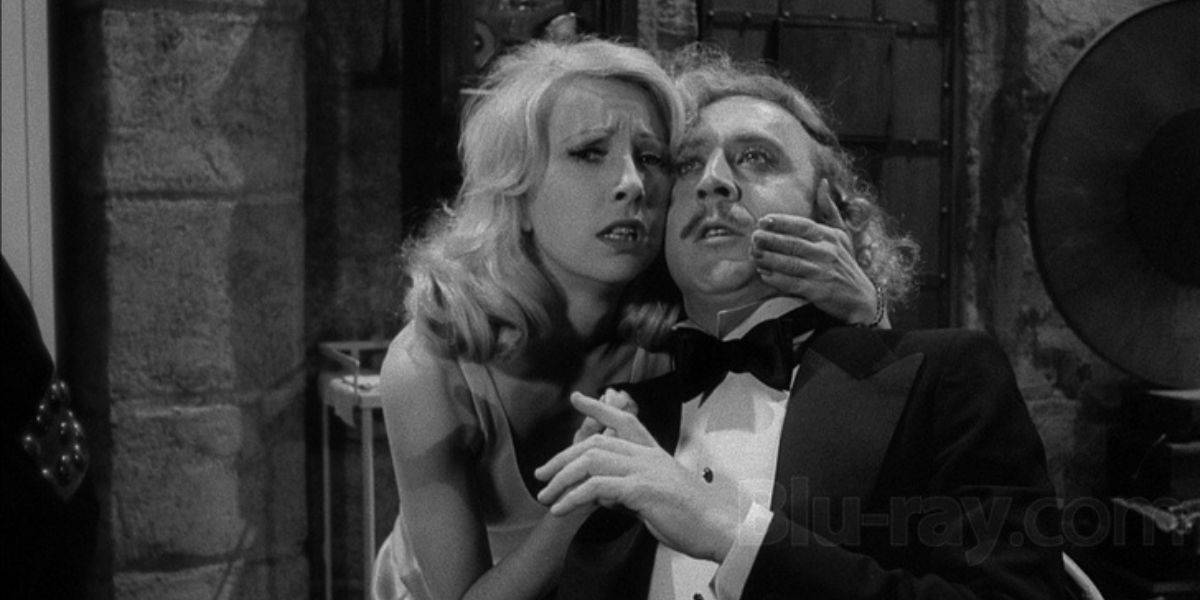 Teri Garr as Inga and Gene Wilder as Frederick in Young Frankenstein