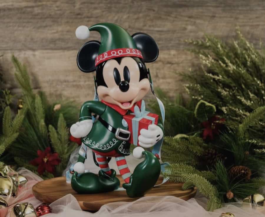 Mickey Elf Popcorn Bucket coming to Disneyland Holidays 2024