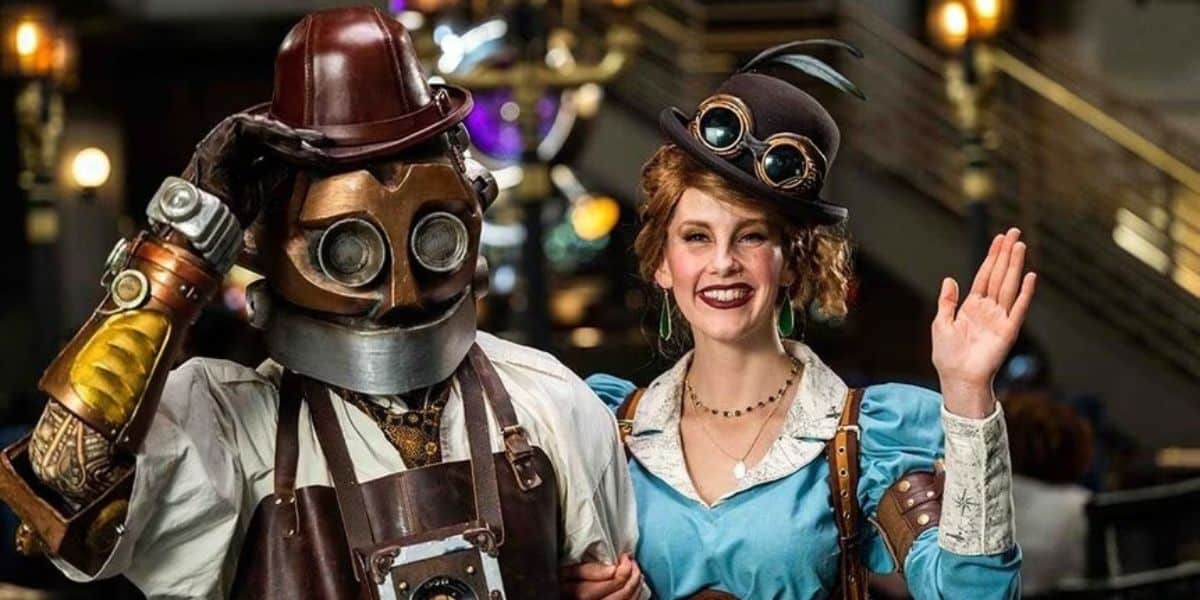 Penelope Toothsome and Jacques at Toothsome Chocolate Emporium at Universal Studios Hollywood