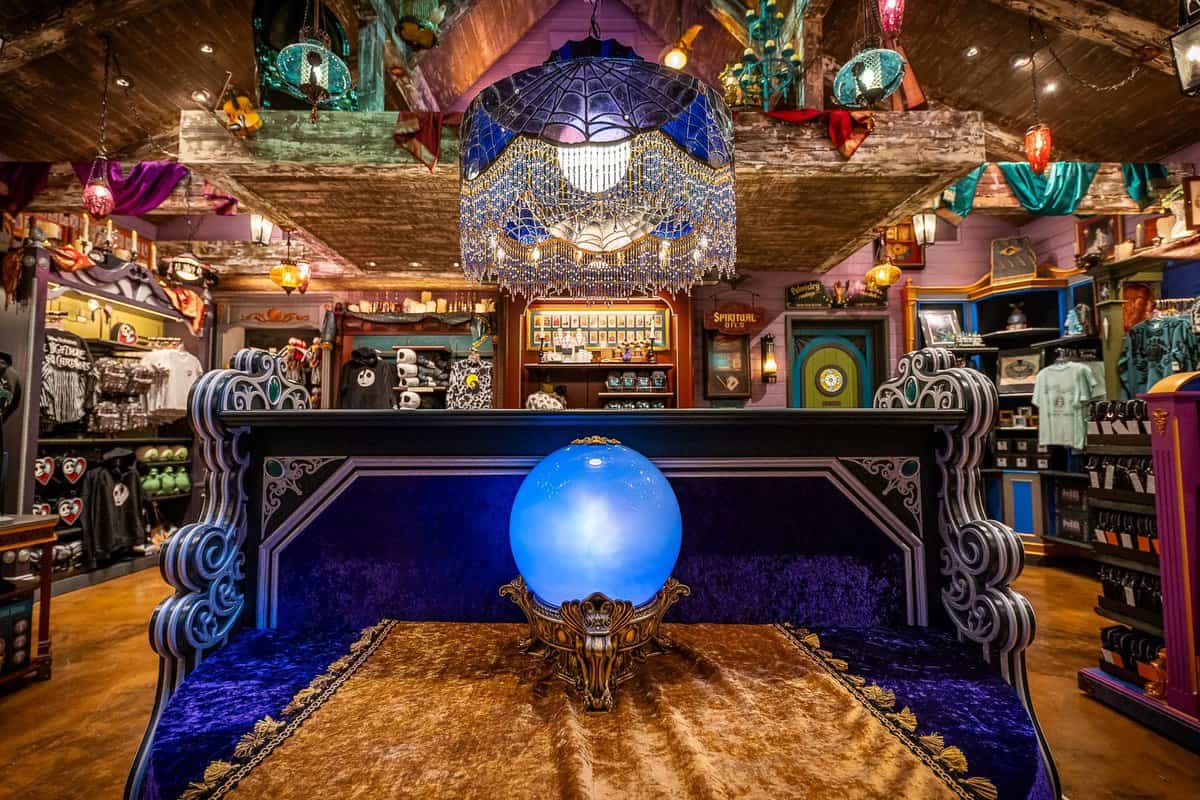 The inside of Madame Leota's Somewhere Beyond shop Disneyland Park