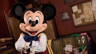 Mickey Mouse at the Town Square Theater in the Magic Kingdom