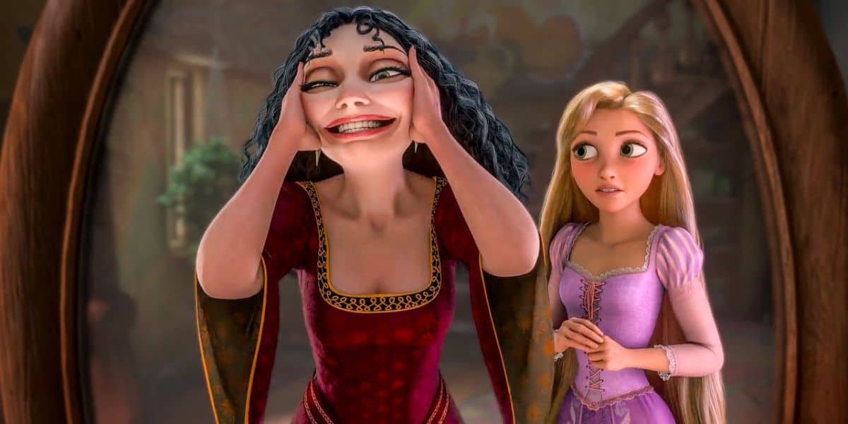 Mother Gothel and Rapunzel in 'Tangled'