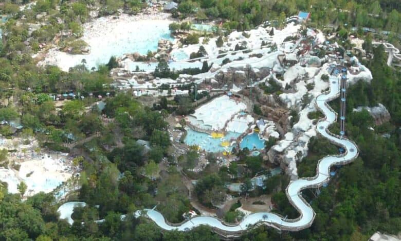Aerial view of Blizzard Beach Water Park