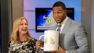 Michael Strahan and Lara Spencer on Good Morning America