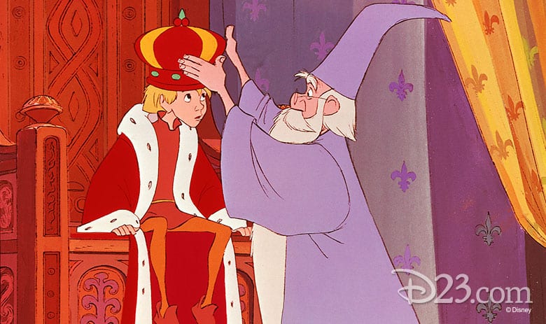 Arthur and Merlin in The Sword in the Stone